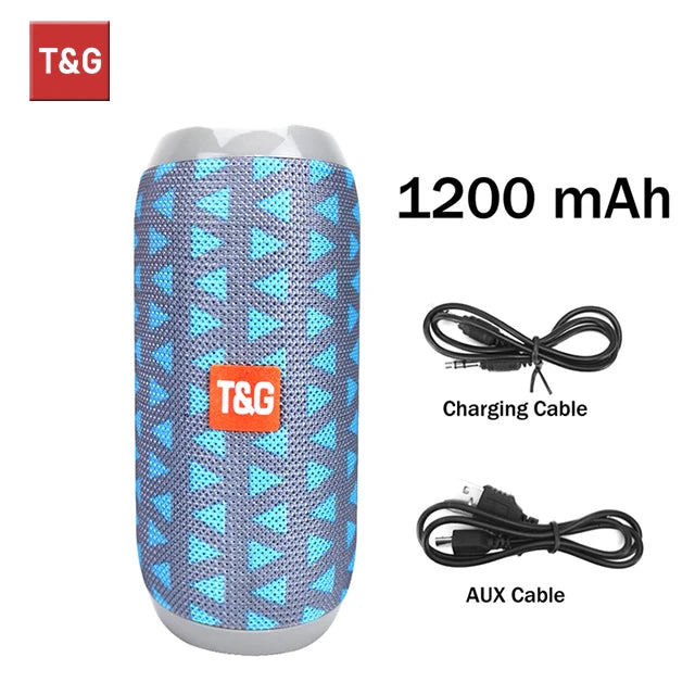 Enceinte Bluetooth Portable T&G TG117 – TWS, Son Stéréo Surround, avec Radio FM & Lecteur Carte TF (Copie)