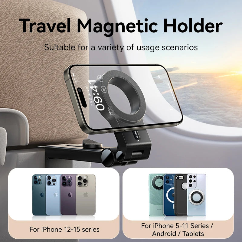 Support de Téléphone Magnétique de Voyage pour Avion Joyroom, Rotation Flexible, Mains Libres, pour iPhone