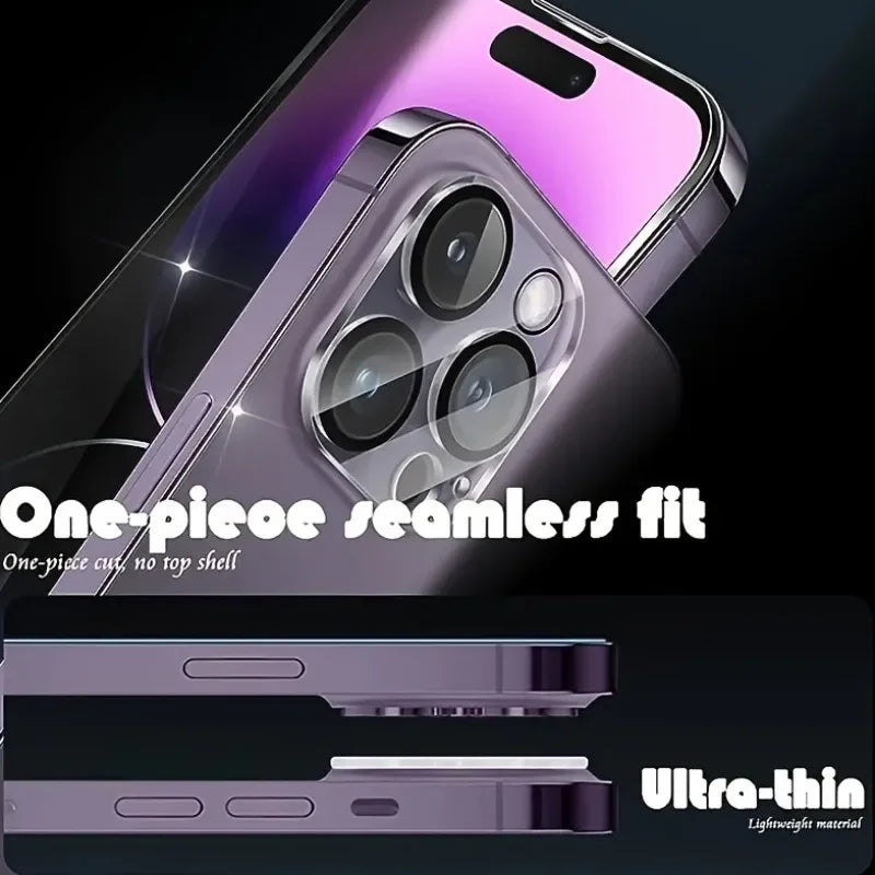 Film de protection d’écran en verre trempé (lot de 3) + protecteur d’objectif pour iPhone – KENNAGE