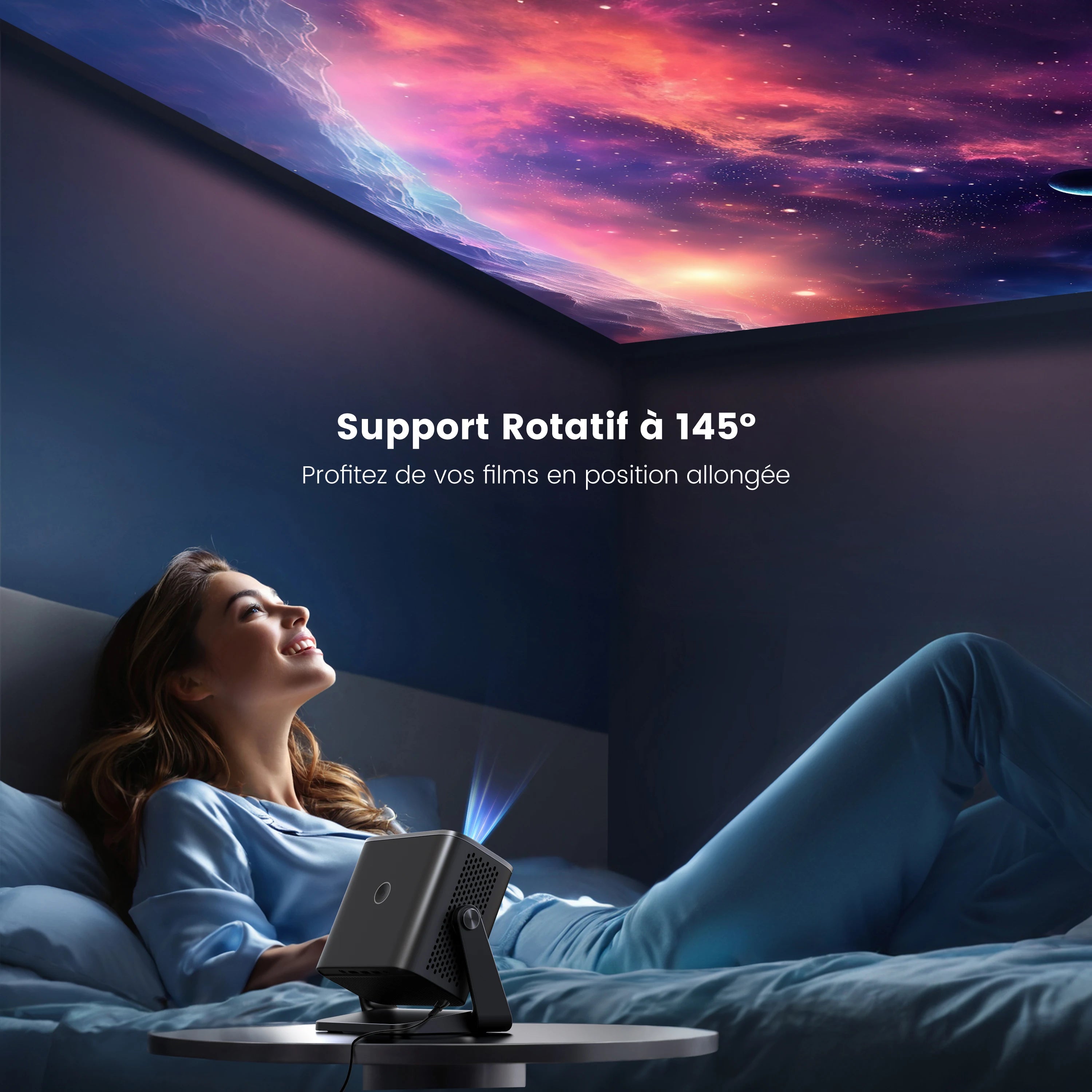 Projecteur Vidéo PUTRIMS Mini 1080P – Home Cinéma Portable avec WiFi et Bluetooth