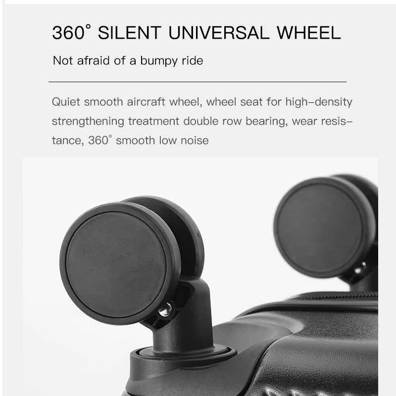 Valises SUSHIMU – ensembles durables avec USB et ouverture avant, bagage à main pour hommes et femmes, 20/22/24/26 pouces