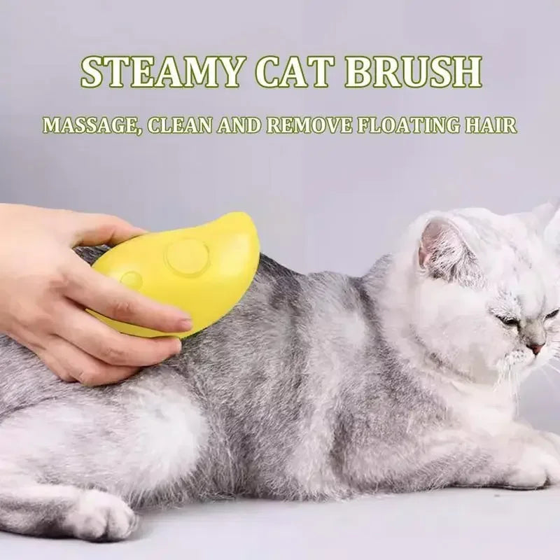 3 in 1 Electric Sprayer Brush for Cat and Dog, Steam Brush, Pet Grooming Tool