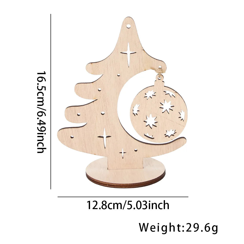 Ornements d'arbre de Noël, décorations en bois