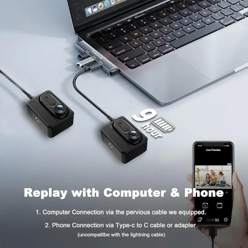 Mini caméra sport étanche VD02 Kaysunlink – 1080P FHD WiFi avec grande autonomie