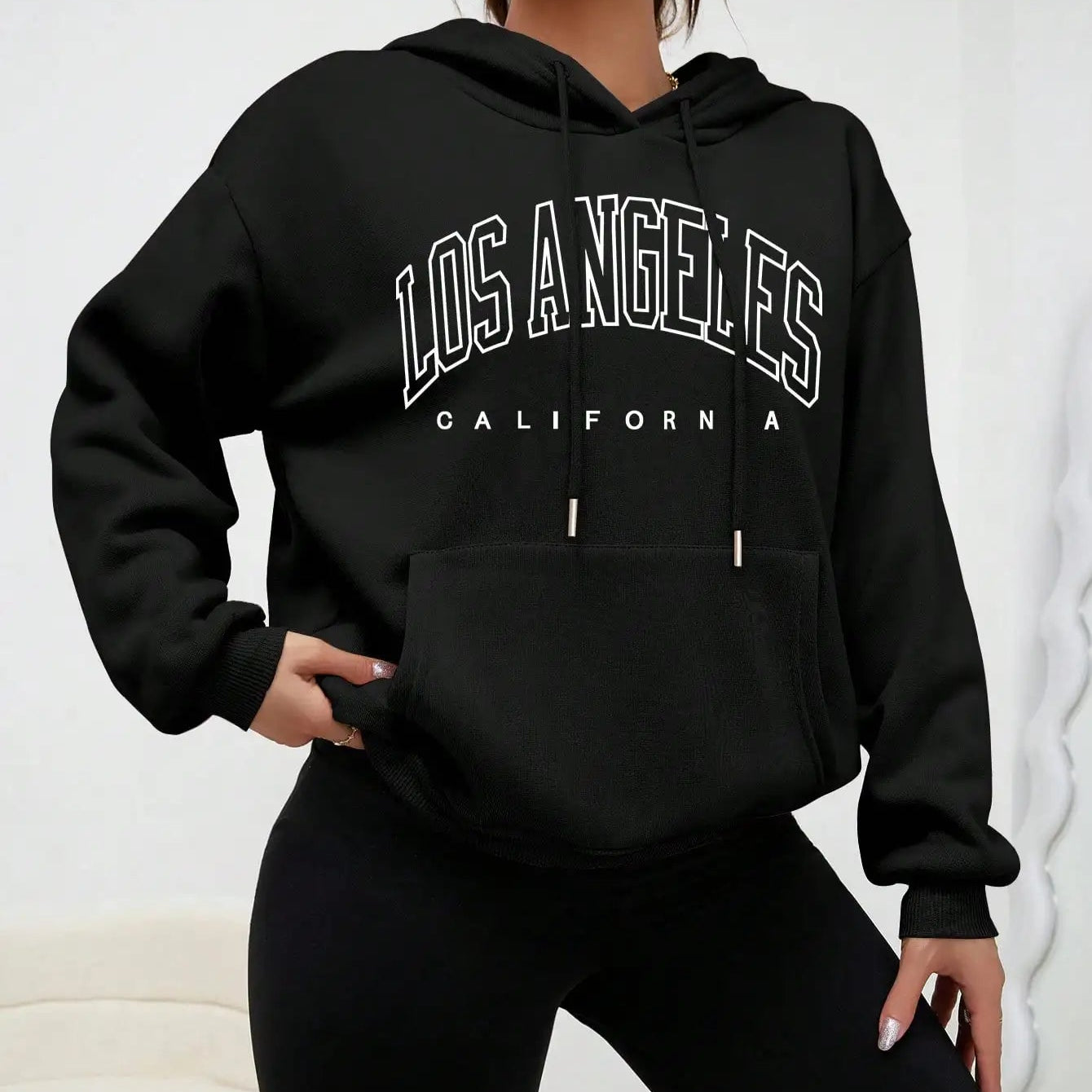 Sweats à capuche Style américain sweat à capuche décontracté Hip Hop Los Angeles Art lettre conception femmes