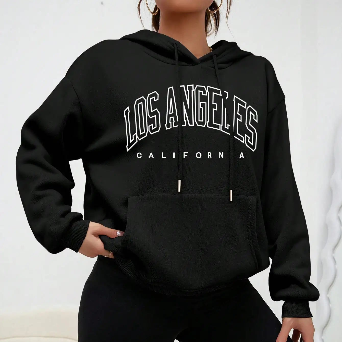 Sweats à capuche Style américain sweat à capuche décontracté Hip Hop Los Angeles Art lettre conception femmes