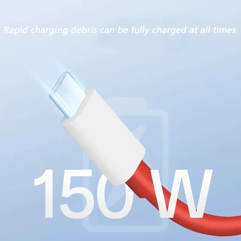 Câble de charge rapide USB-C vers USB-C SUPERVOOC – jusqu’à 150W – OnePlus 12, 11, Ace Pro, 10R, 10T, Nord CE 2 / 3