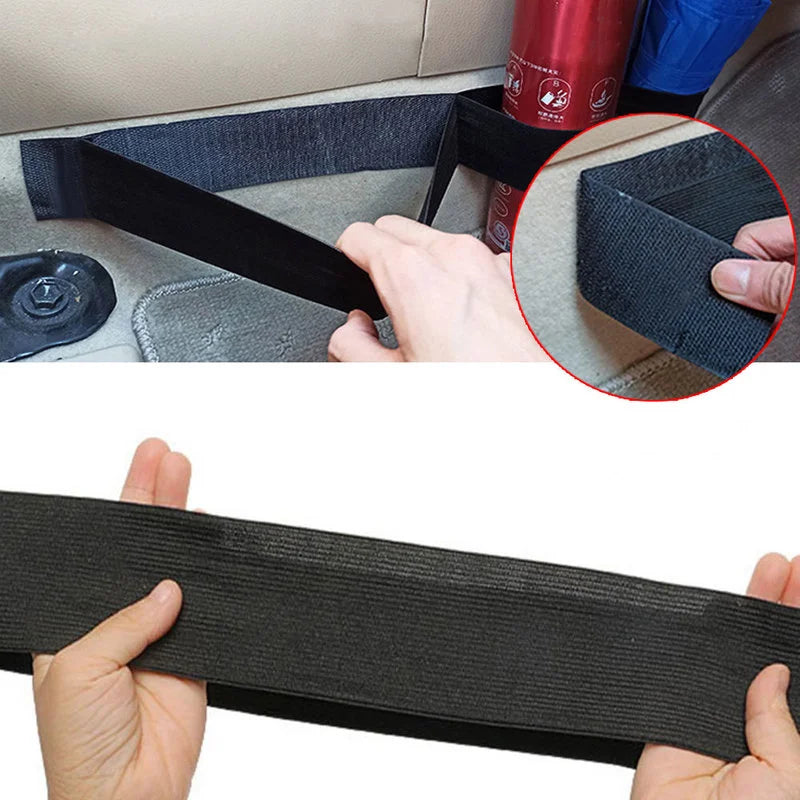 Nylon Car Trunk Storage Belt,Fire Extinguisher Accessory,Fiber,Black 