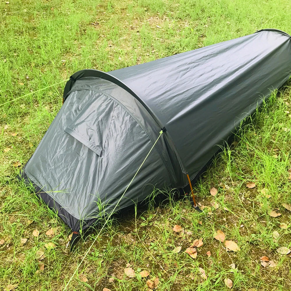 Tente de camping en plein air, sac de couchage, léger, simple