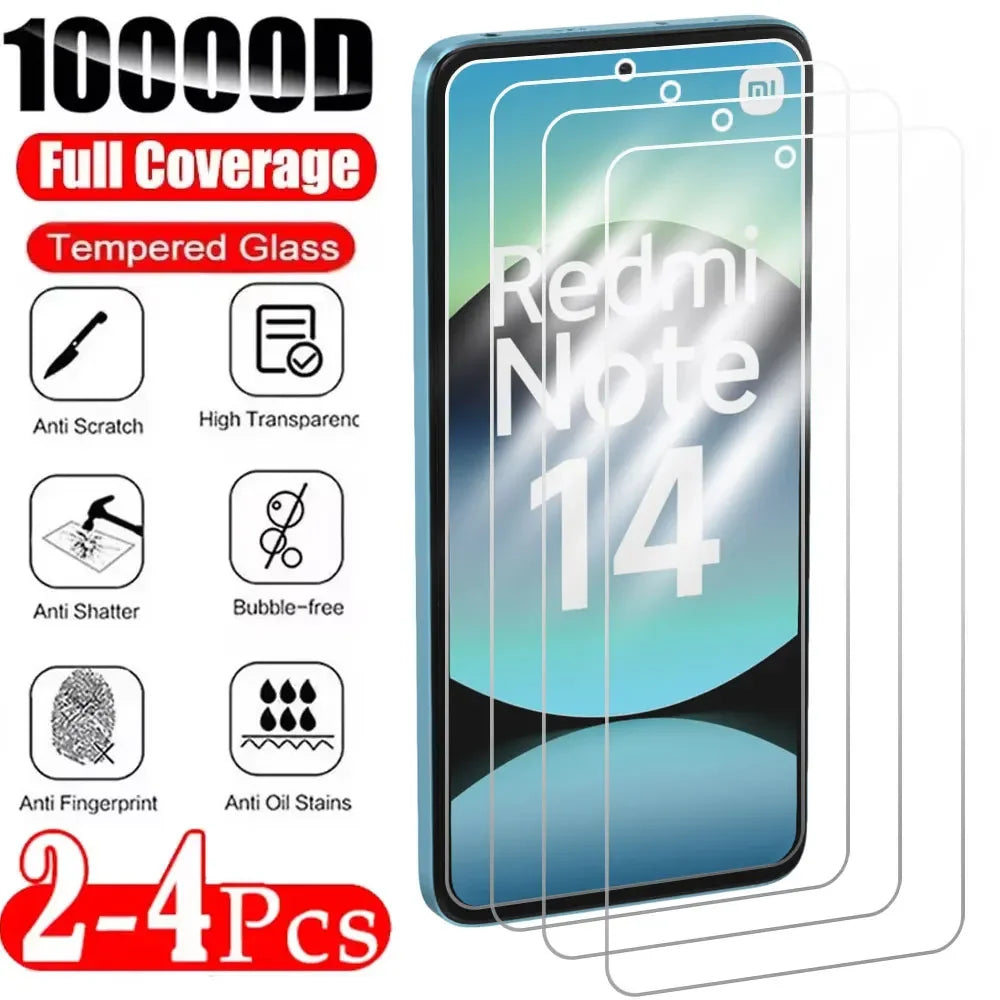 2 pièces verre trempé pour Redmi Note 14 13 12 11 Pro Plus Note 12S 11S 10S 10 Pro 9H protecteur d'écran pour Xiaomi Redmi Note 14s