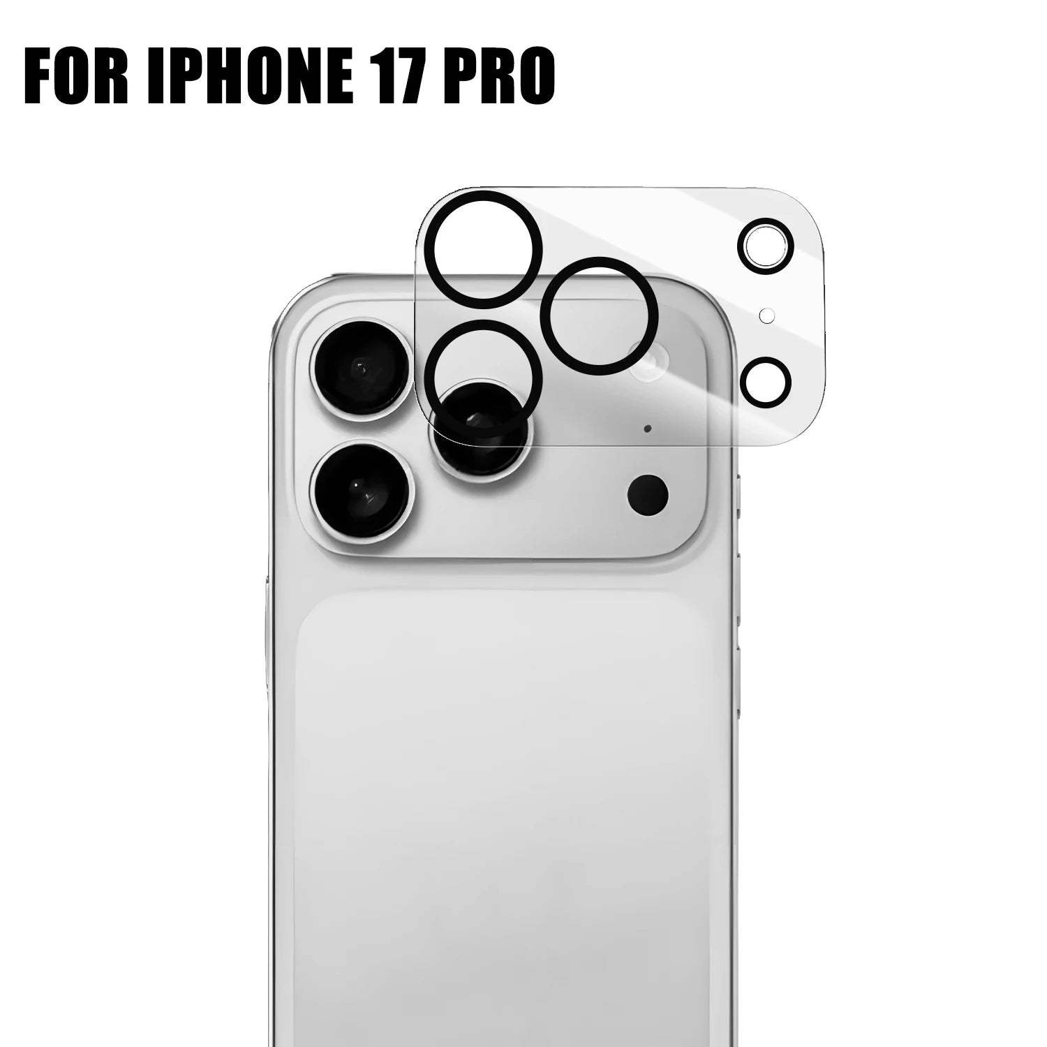 Protecteur d’objectif de caméra HD 9H pour iPhone 17 / 17 Air / 17 Pro Max
