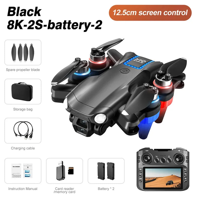 Drone M9 4K – Double caméra 8K, écran intégré, moteur sans balais, portée 3 km