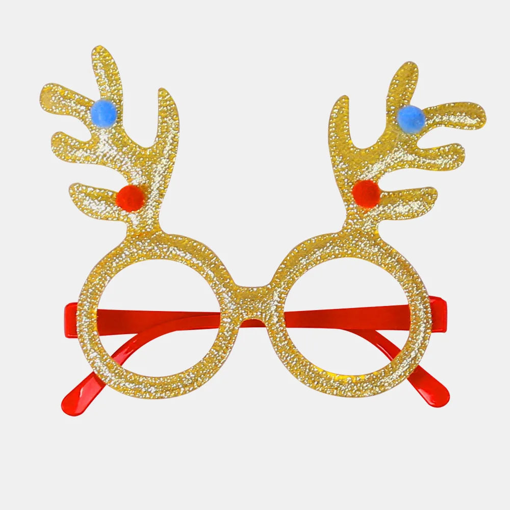 ACCESSOIRE CRAZY PARTY Décorations de Noël, lunettes de Noël pour enfants, ornements de Noël 2024, père Noël, bonhomme de neige, bois, montures de lunettes