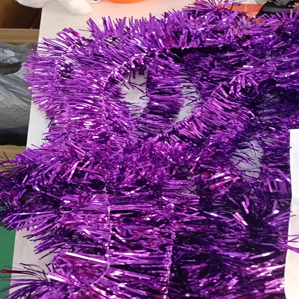 Guirlande de Noël 2 m, or, argent, rouge, bleu, vert, guirlande de père noël, ornements de Noël