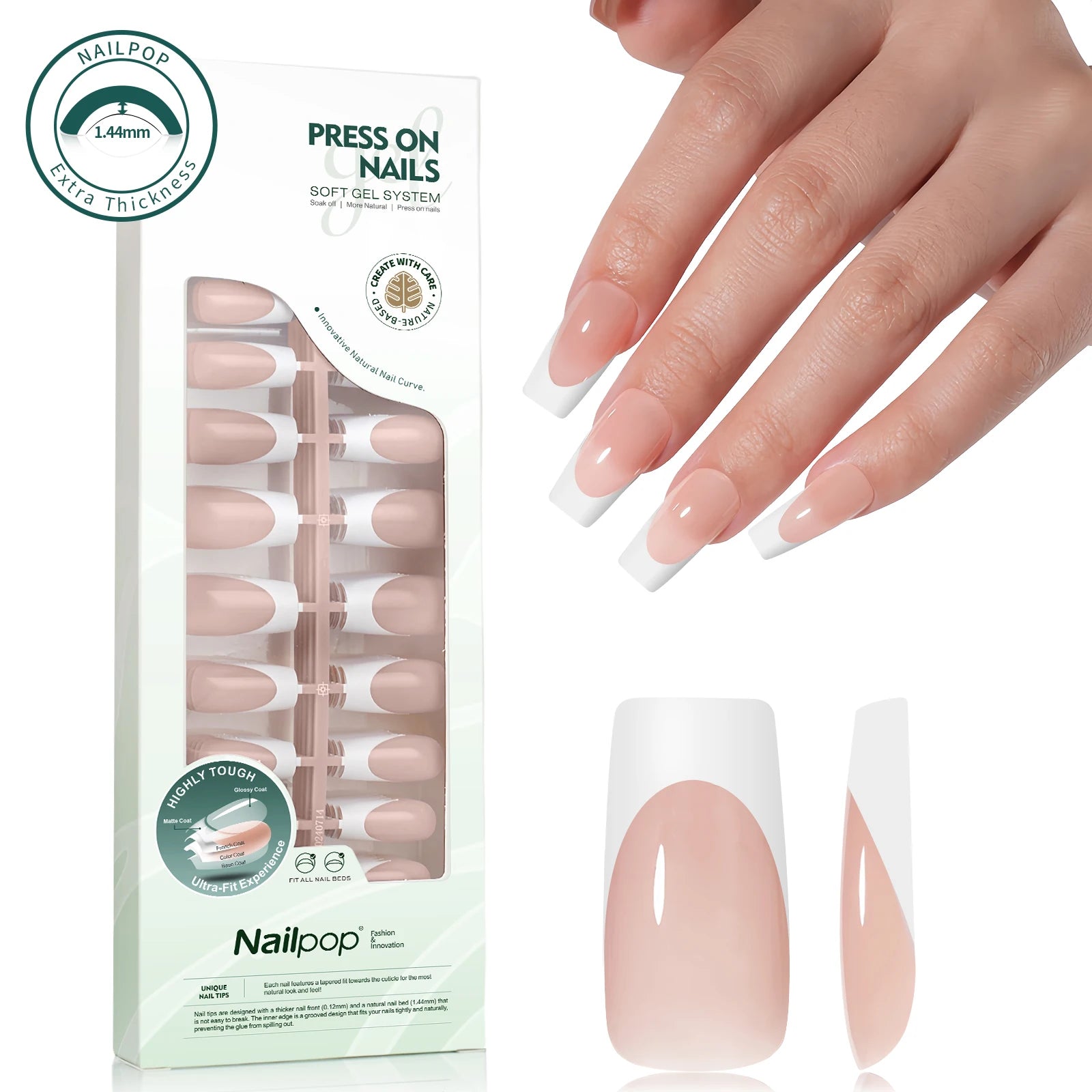 Press On Français Ultra Fit 140 pcs