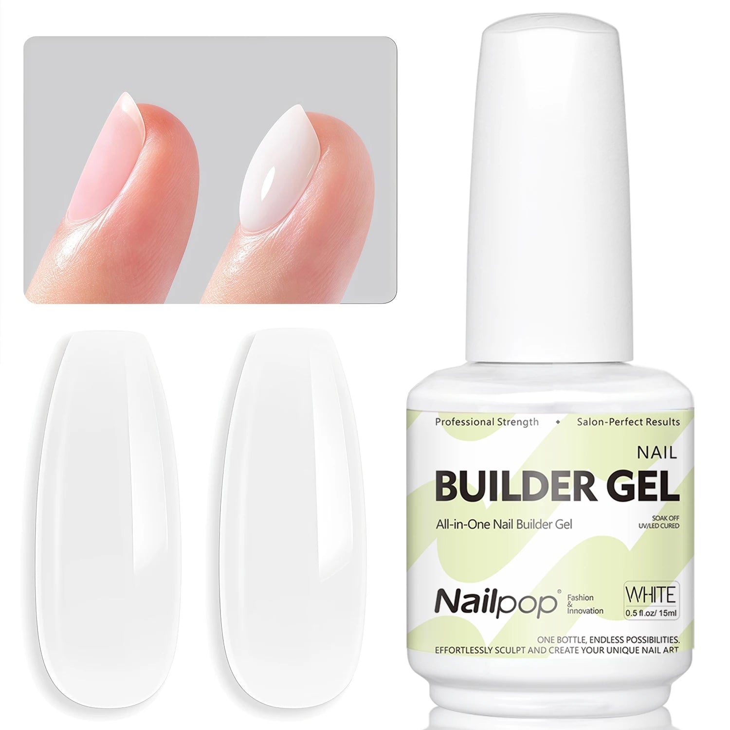 7-in-1 Builder Gel – Transparent, Weiß, Rosé, Nude 15ml