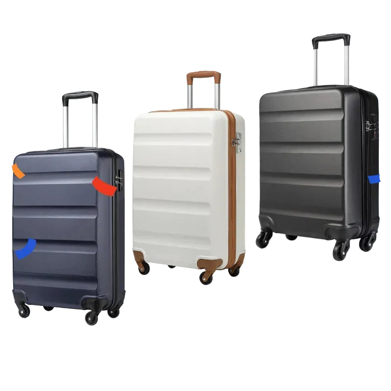 Hardshell Case avec 4 roulettes spinner et serrure à combinaison numérique KONO – 55/66/75 cm