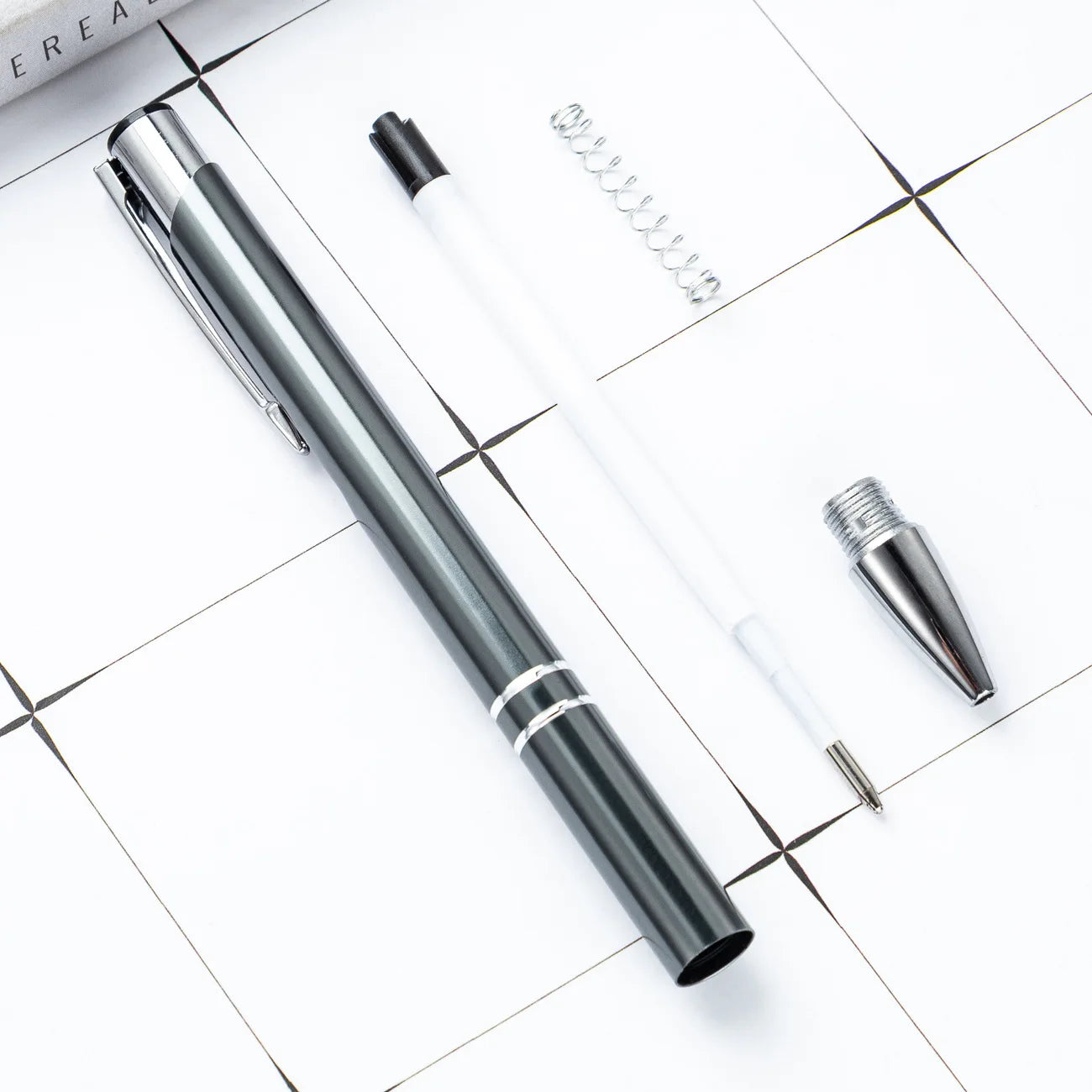 High Quality Black Roller Metal Ballpoint Pen, Gift Pens, Free Custom Logo, 100mm, 10PCs/Lot, 1.0PCs/Lot 