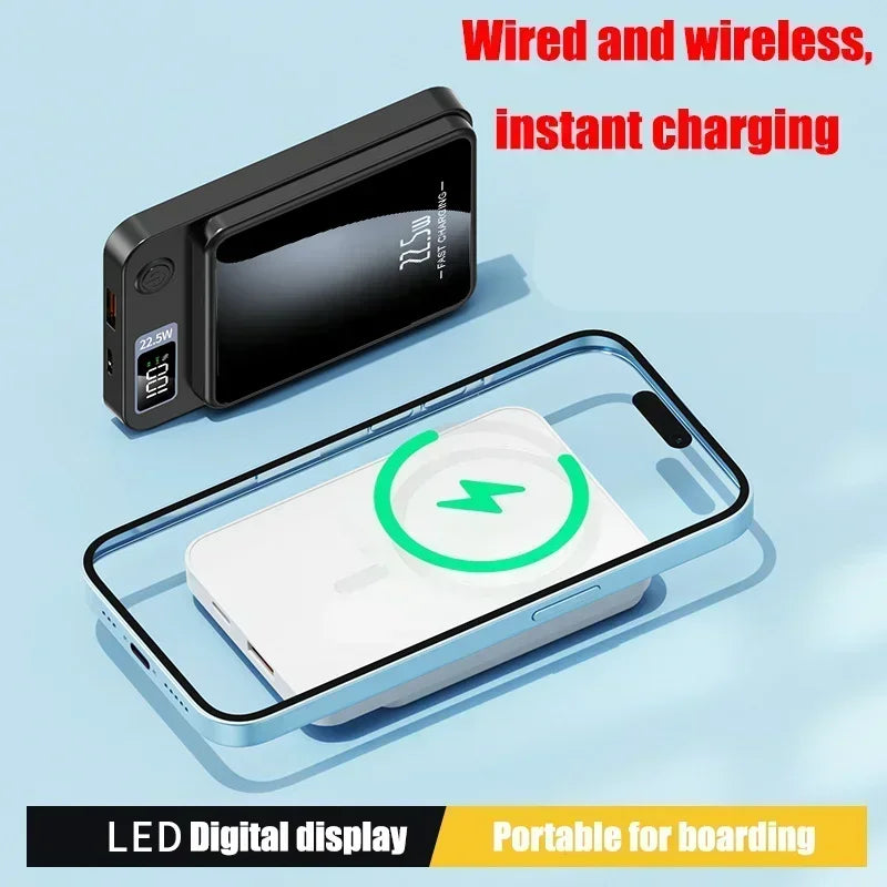 Portable External Battery, Super Fast Charging, Huawei P50, Samsung, iPhone Xiaomi Powerbank,