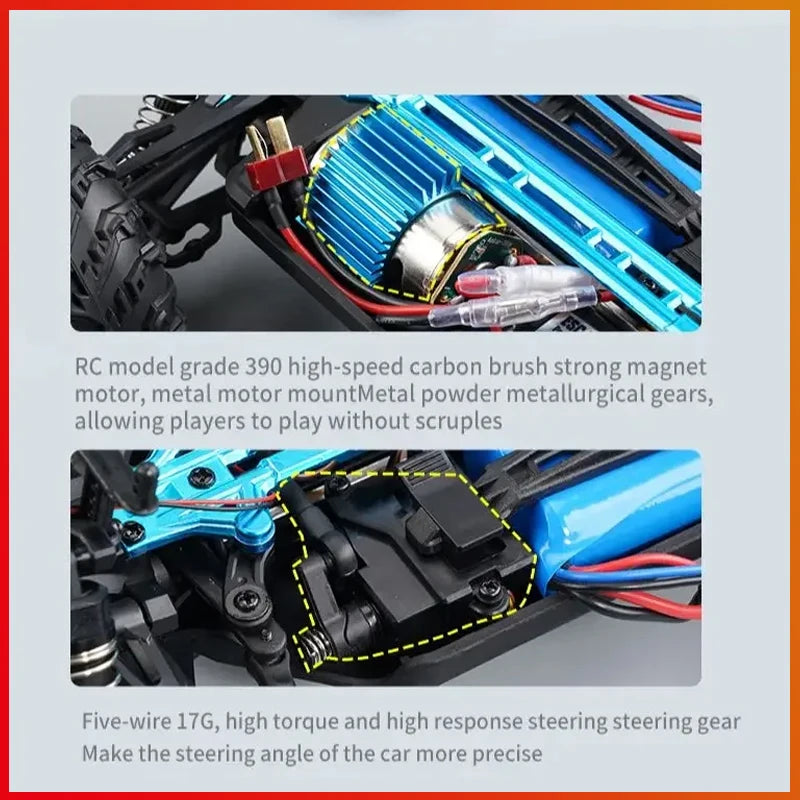 VOITURE RC 16103 PRO Voiture télécommandée pour enfants, camion monstre à dérive à grande vitesse, jouets WLtoys, 16103PRO, 1:16, LED, 2.4G, 70 km/h, VS 144001