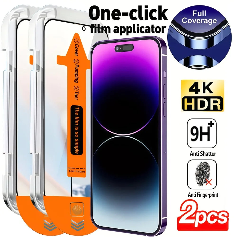 Protecteur d’écran couverture complète – Verre trempé (lot de 2)