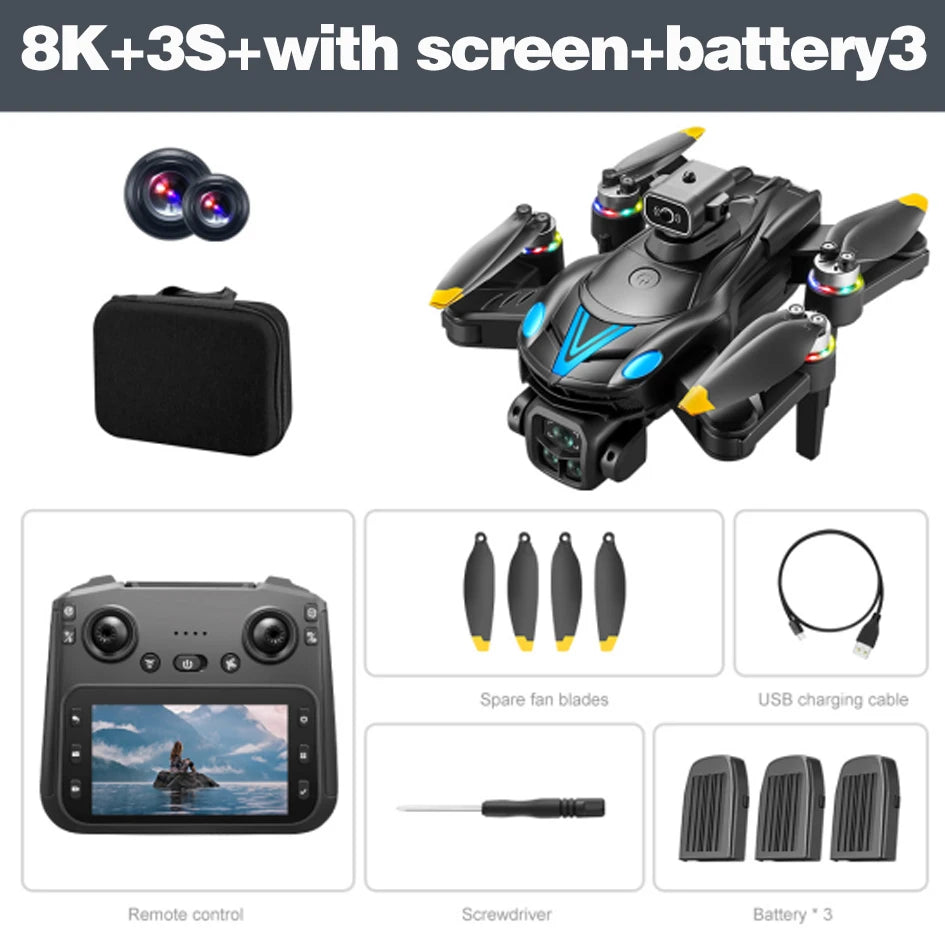 V188 MAX 8K Drone 5G – Quadrirotor pliable, caméra HD, écran intégré