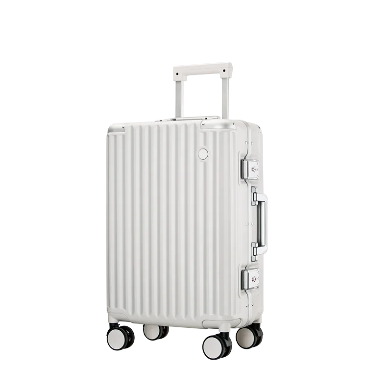 Valise rigide en PC avec cadre en aluminium – bagage à roulettes à serrure TSA, 20, 24 et 26 pouces