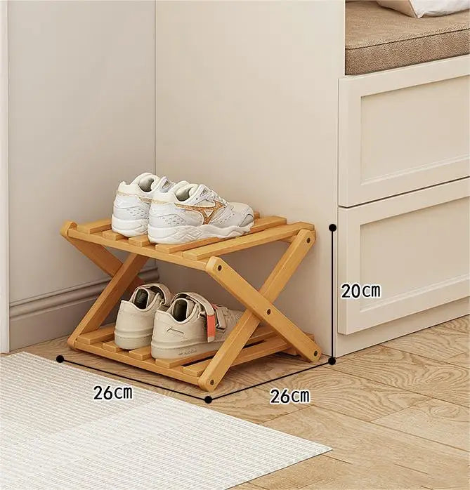 Bamboo Shoe Rack, Simple and Foldable, 2 to 6 Tiers