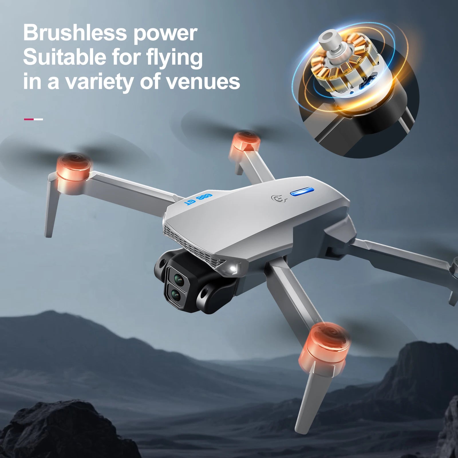 Drone E88GT 2025 – Quadrirotor Pliable 6K HD avec Écran 4,3"