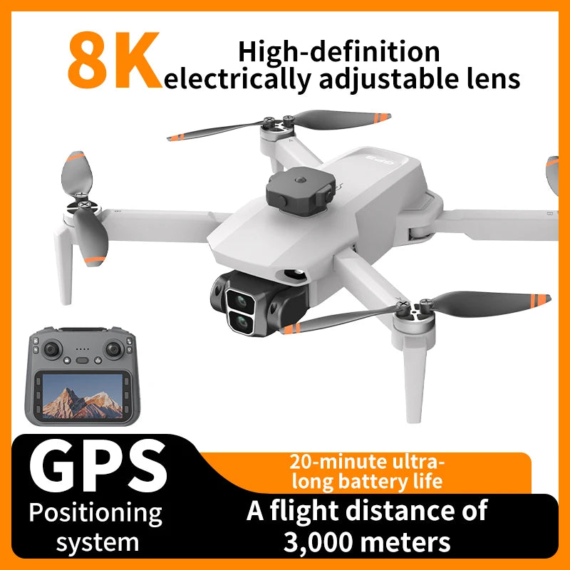 Drone L601-1 Pro 2025 – GPS, Caméra 8K HD, Écran LCD et Évitement d’Obstacles