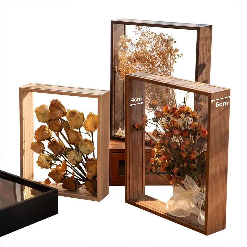 4cm Deep 3D Photo Frame Shadow Box Bouquet Display Flower Case for Crafts Souvenirs