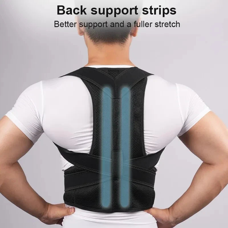 Posture Back Brace for Improved Spine, Launched Support, Belt, Upper and Lower Back 