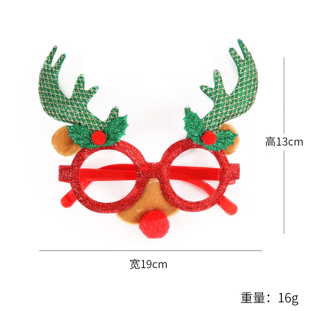 Lunettes de joyeux noël pour enfants et adultes, décoration de fête de noël, ornements de décoration