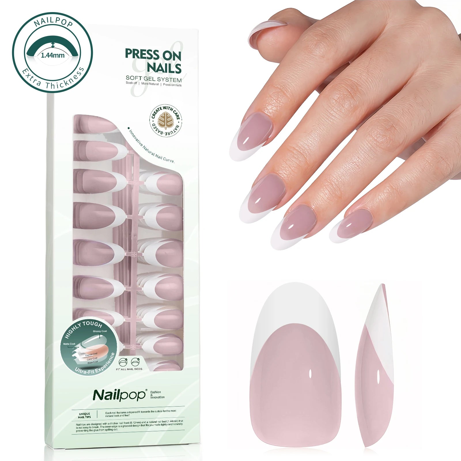 Press On Français Ultra Fit 140 pcs