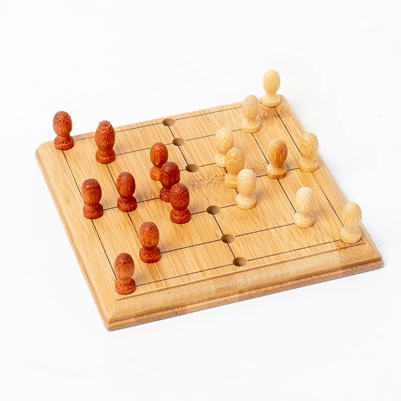 Jeu de société d'intelligence classique avec pièces de jeu en bois, jouets de dames de backgammon de voyage, cadeau idéal pour adultes et enfants