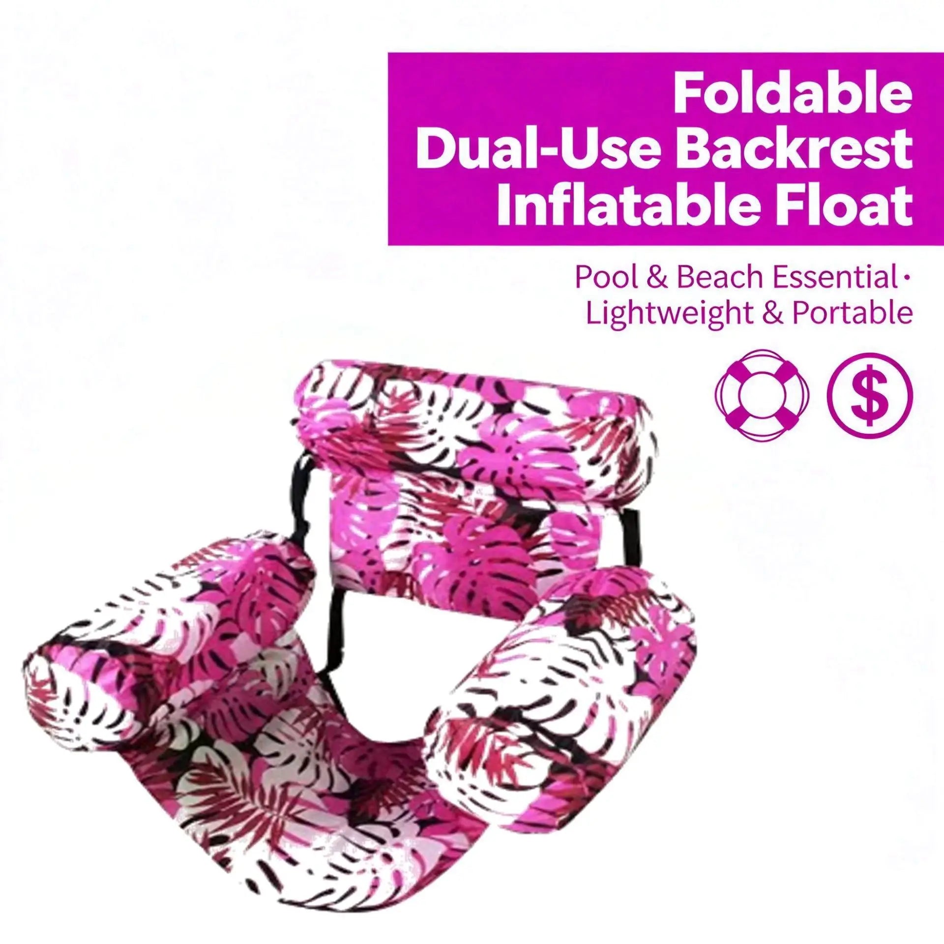 Chaise longue flottante gonflable pour adulte