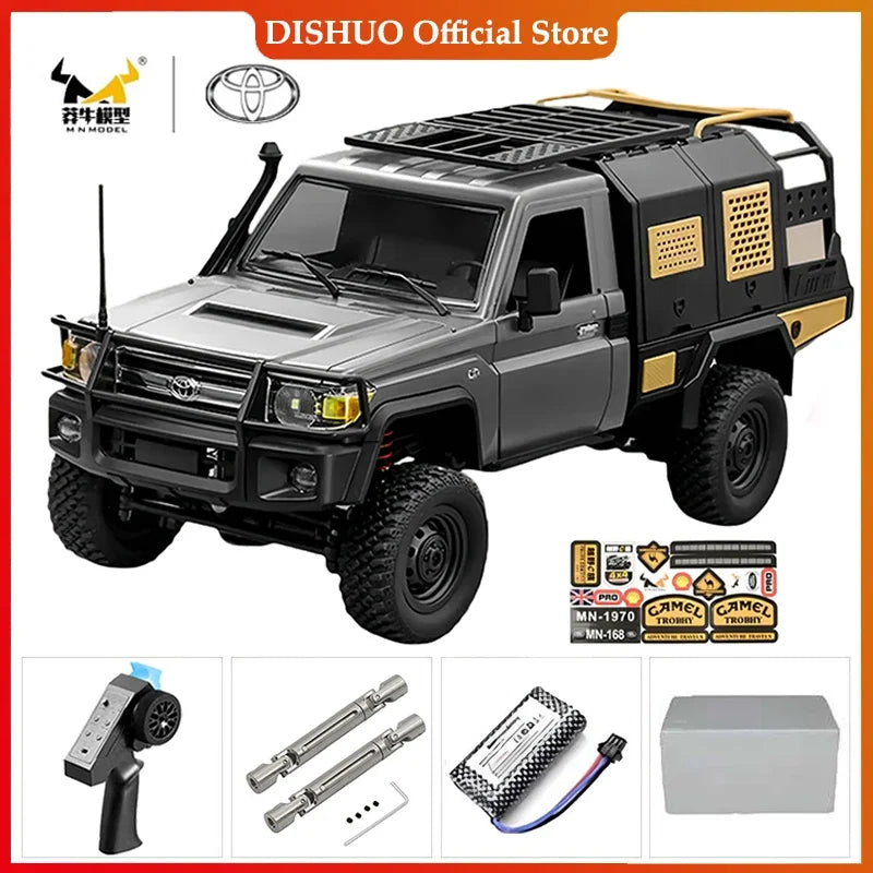 Voiture sur chenilles RC 4x4 MN128 MN82S 2.4G, Buggy d'escalade professionnel avec lumière LED, voitures télécommandées à grande échelle, jouets pour garçons, cadeau