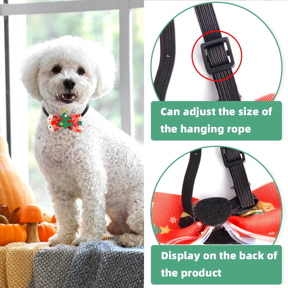 Collier décoratif pour animaux de compagnie, père Noël, wapiti, chat, chien