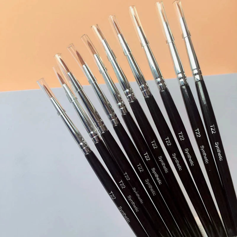 Ensemble De Pinceaux De Maquillage Synthétique LOYBJ 10/20/50/100pcs T22 Pinceau Eyeliner Larme Rainure Correcteur Fine Eye-Liner Cosmétique Brosse