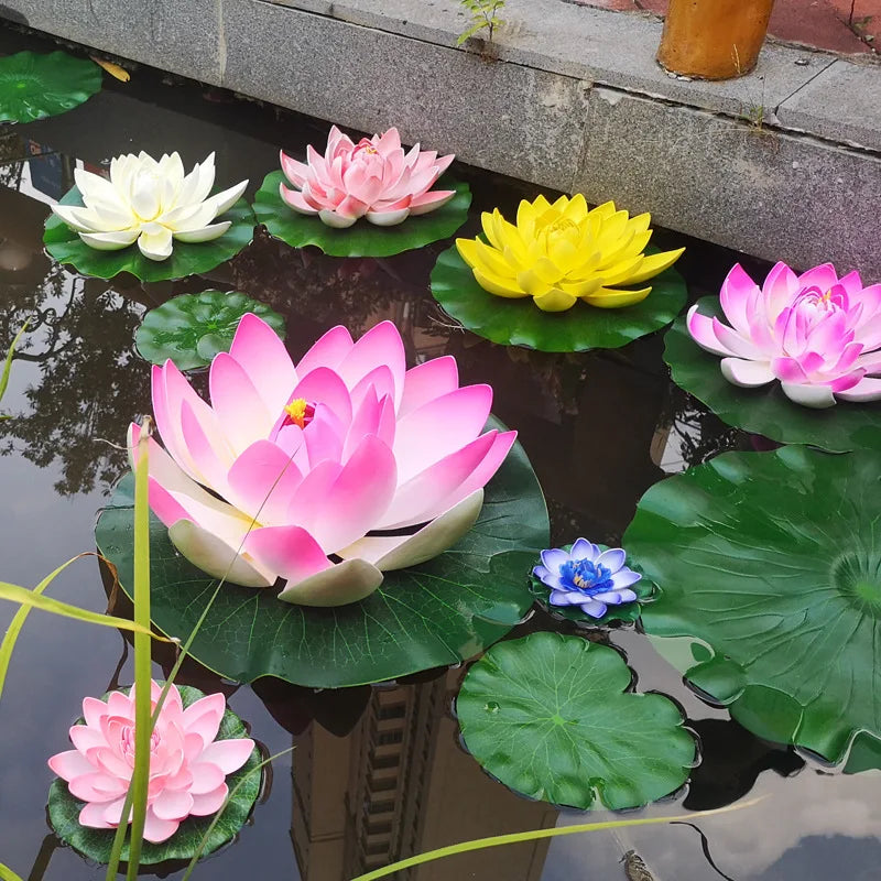 Künstliche Pflanzen, gefälschte Seerosenpflanze zur Dekoration, schwimmende künstliche Blume