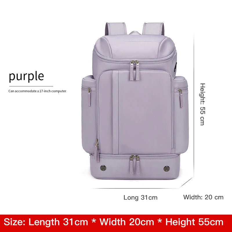 Sac à dos SUSHIMU – Double épaule pour hommes, randonnée et voyage, compartiment ordinateur portable