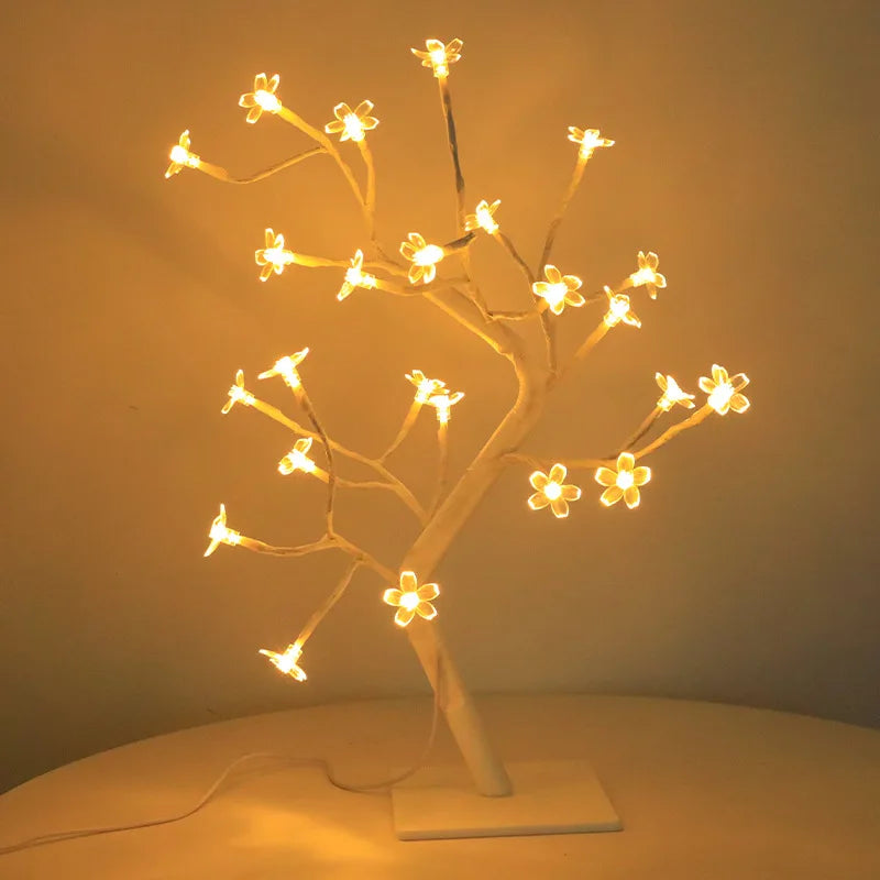 LED Maple Flower Tree Shaped Lamp Decorative Light Fixture Ideal for Table and Bedroom 