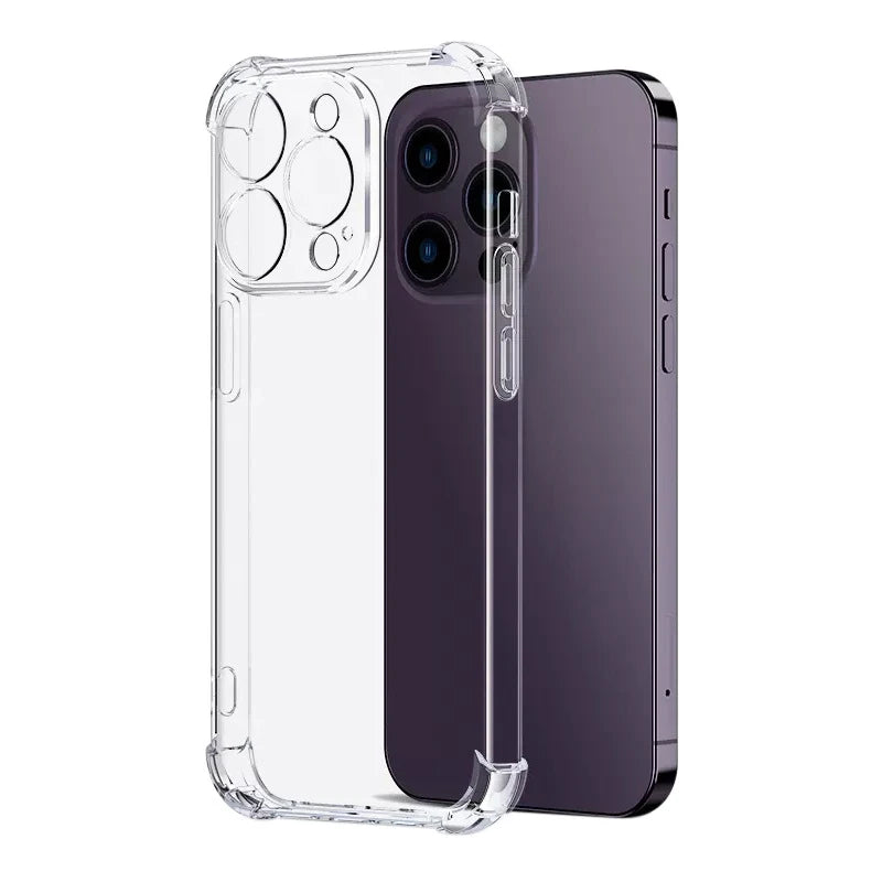 Coque de téléphone transparente antichoc en Silicone – Étui arrière pour iPhone 6 à iPhone 17 Pro Max