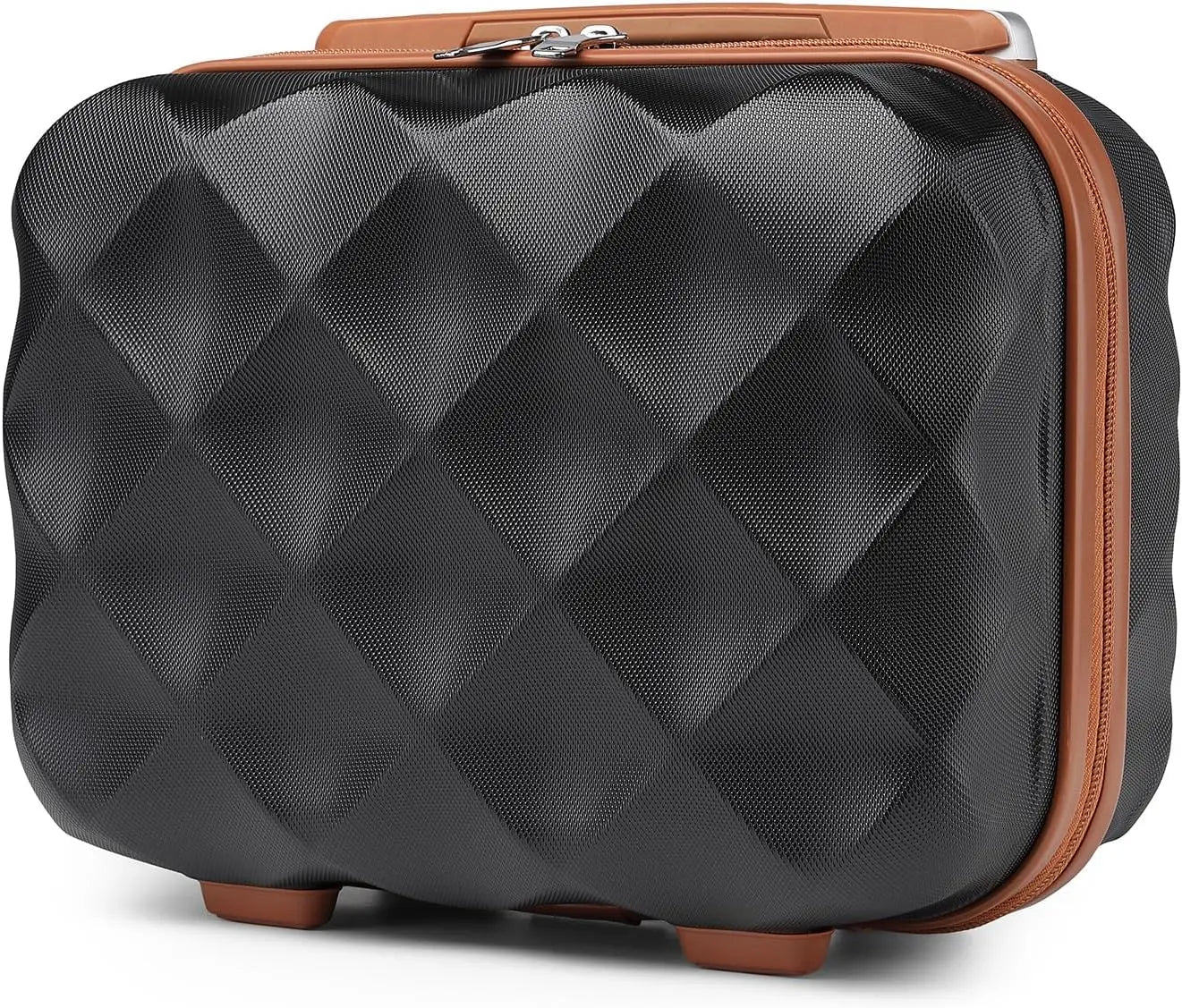 Étui de beauté pour voyageur britannique, mallette de maquillage rigide, bagage à main portable, poignée portée, ceinture grise 31x25x17.2cm