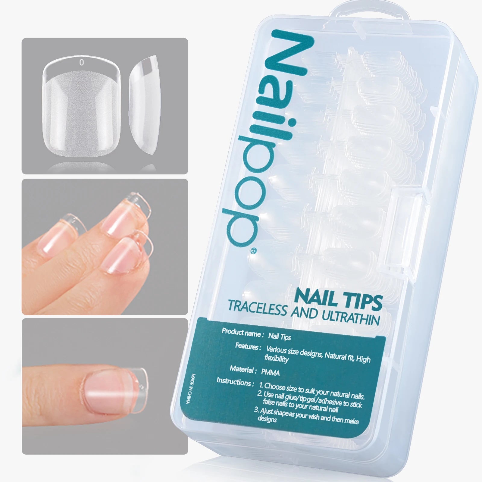 Faux Ongles Acrylique Nailpop PRO 600 pièces – Capsules Extension Multi-Formes