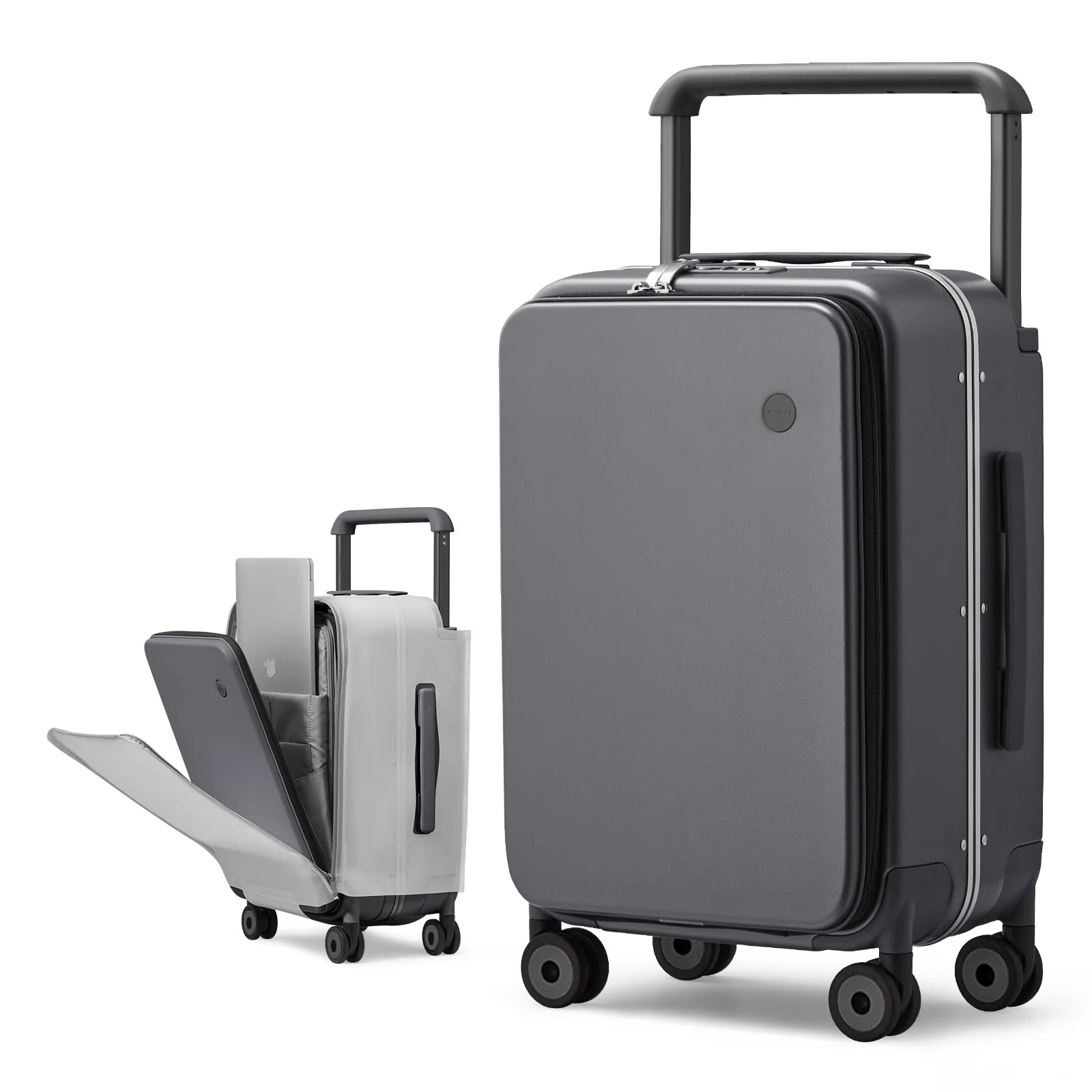 Valise Mixi M9275 – Bagage à main cabine 20 pouces, coque rigide PC, cadre aluminium, poignée large ergonomique
