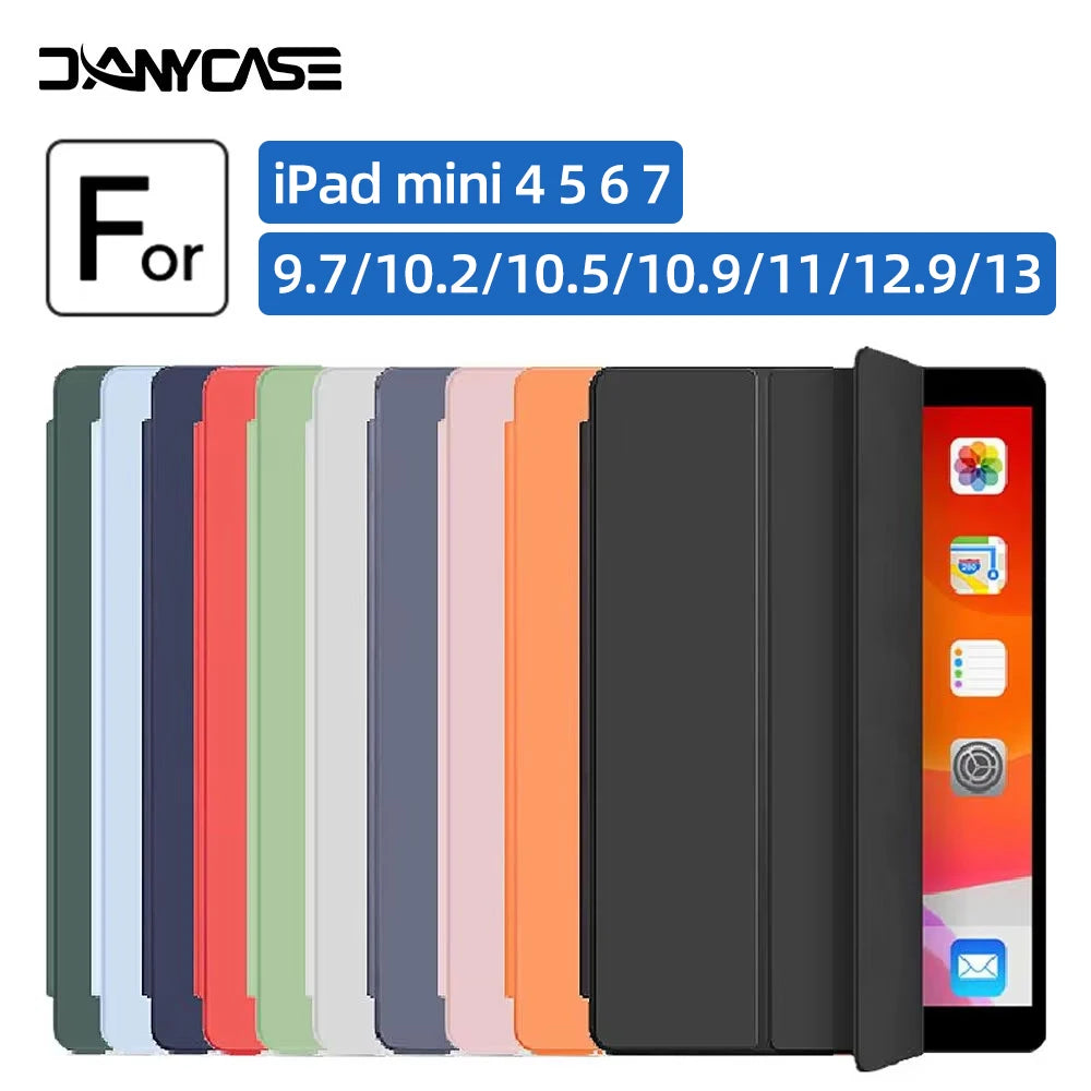 Coque iPad universelle 2026 – Protection antichoc multi-modèles avec rabat Tri-Fold et fonction auto veille