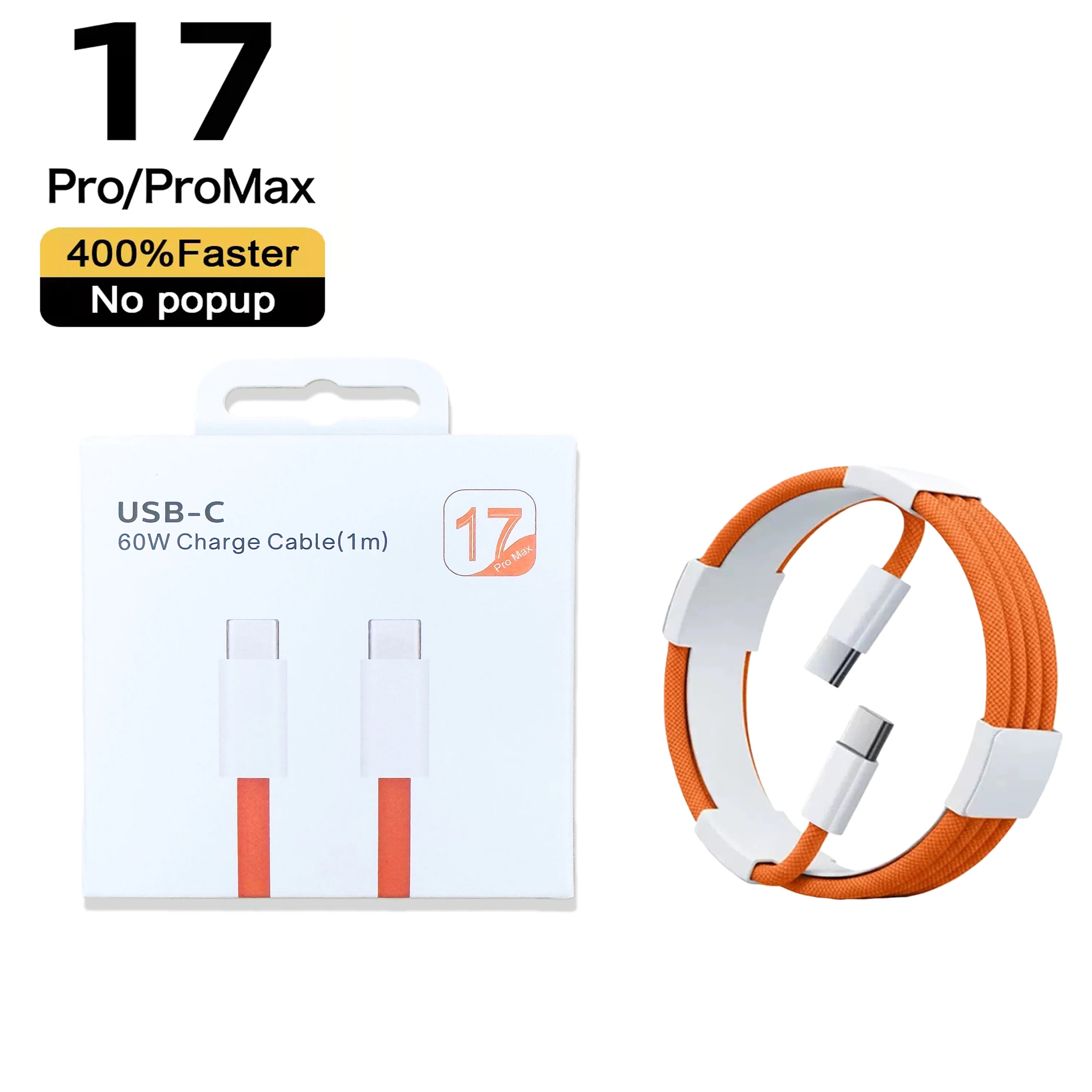 Câble de chargeur rapide USB-C d'origine pour iPhone Air 17 16 15 Pro Max PD 60W pour Samsung type-c tissage boîte de ligne de données de charge