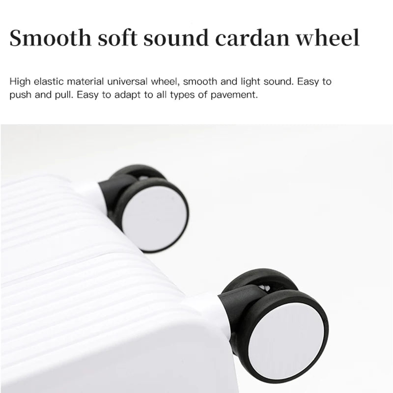 Valise rigide en PC SUSHIMU – bagage à roulettes à large poignée, 20 et 24 pouces