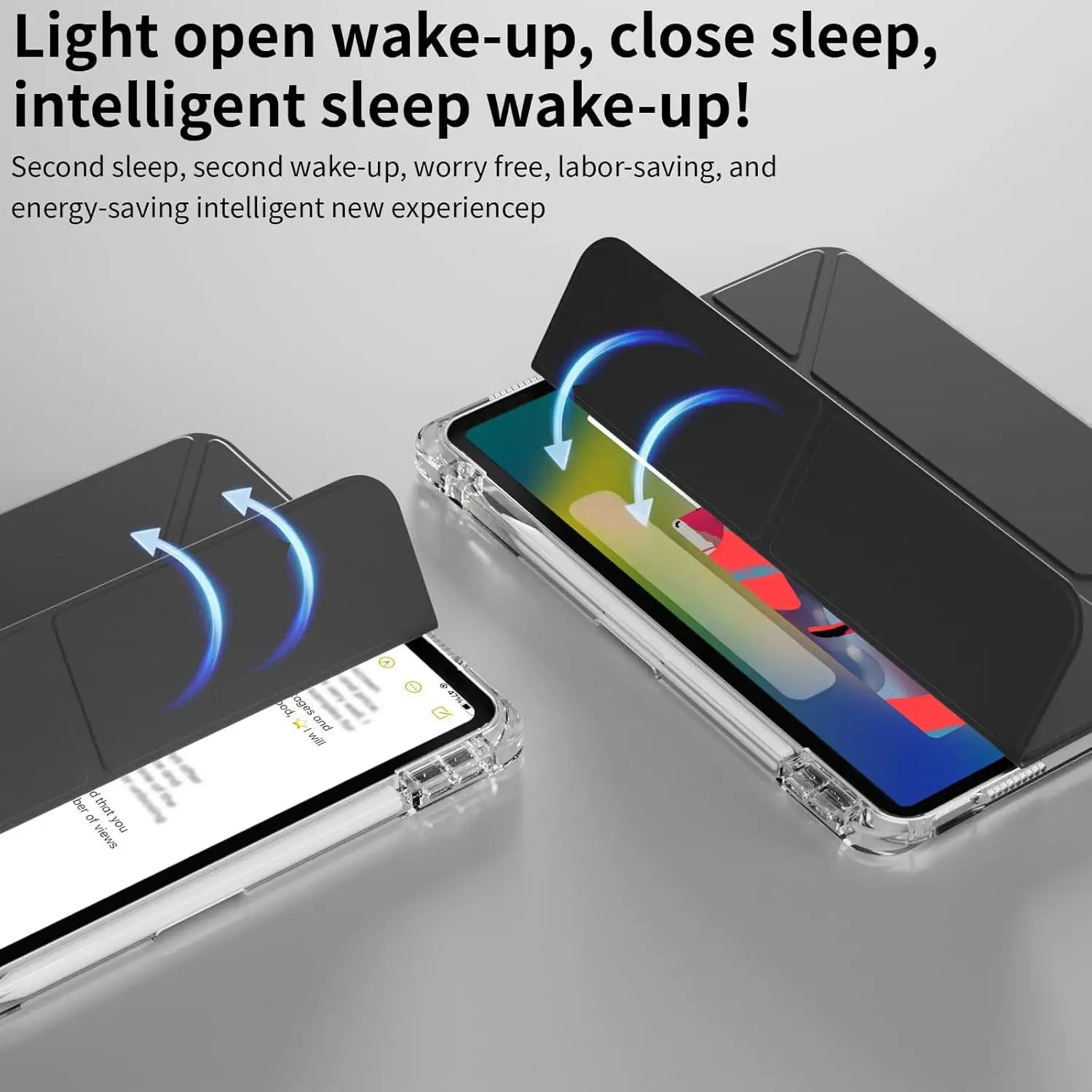 Coque iPad 3-en-1 Y-Fold Flip avec rabat magnétique – support multi-angles